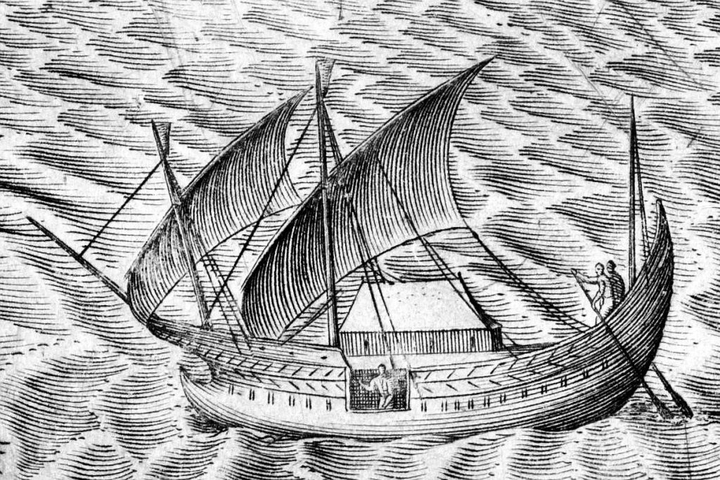 A_Bantenese_or_Javanese_jong_in_Gezicht_op_de_stad_Bantam,_RP-P-1886-A-11180