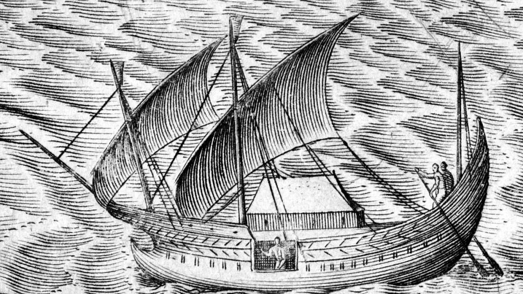 A_Bantenese_or_Javanese_jong_in_Gezicht_op_de_stad_Bantam,_RP-P-1886-A-11180