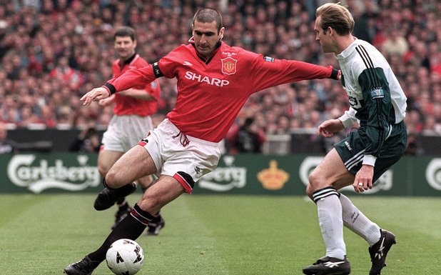 Манчестър Юнайтед - Ливърпул 1:0, финал за ФА къп (11.05.1996 г.)
Ерик Кантона бележи гола, който носи трофея на "червените дяволи".