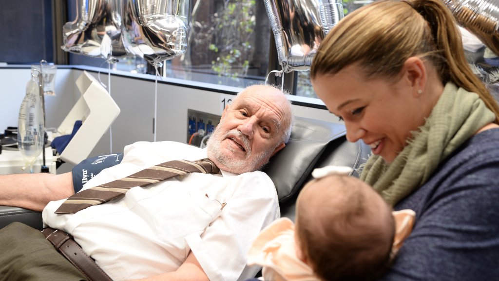 Last blood donation of 81-year-old with rare blood group