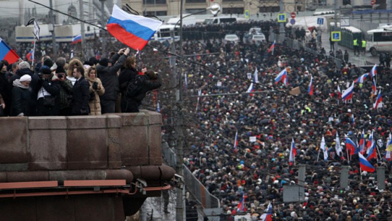 Точно 50 000 души беше съгласувано да присъстват на митинга в центъра на руската столица