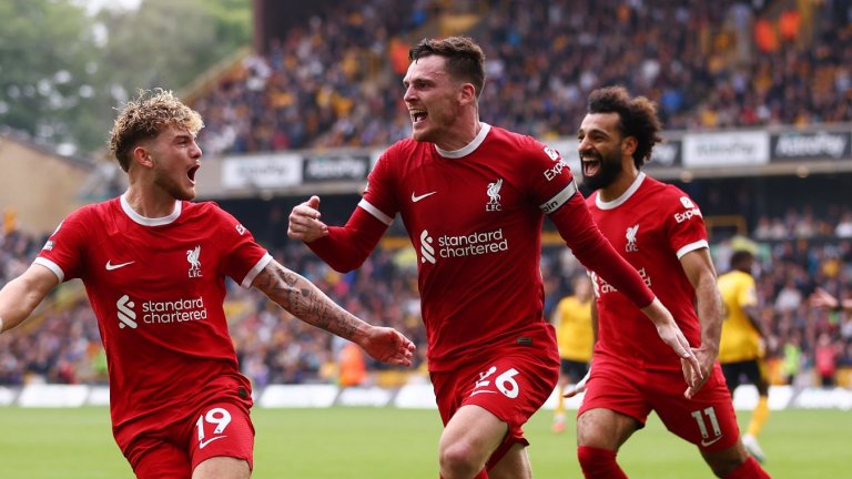 Асистенции на Салах изкачиха Ливърпул на първо място