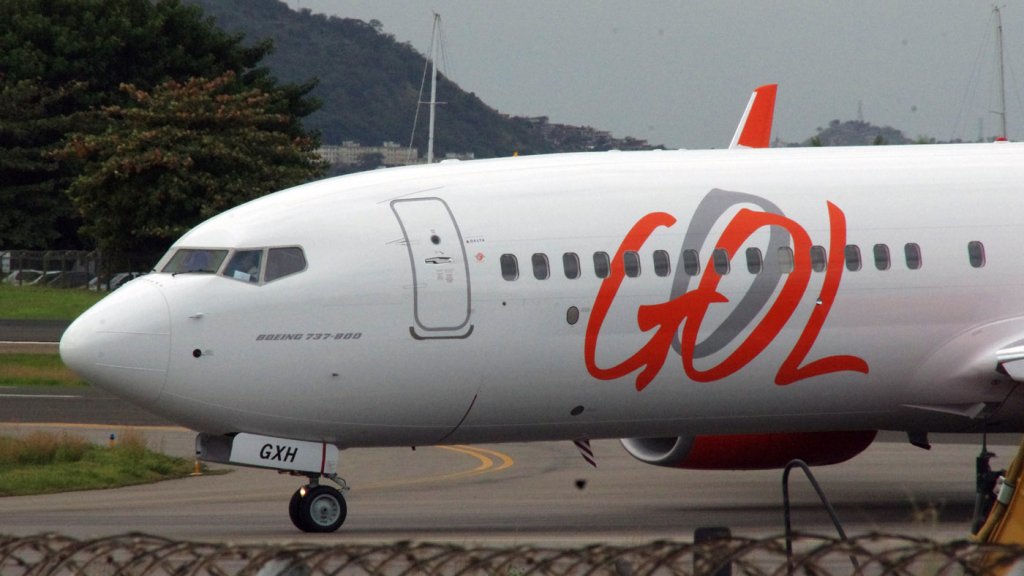 Rio de Janeiro Santos Dumont Airport - A GOL 737-800 shortly after landing