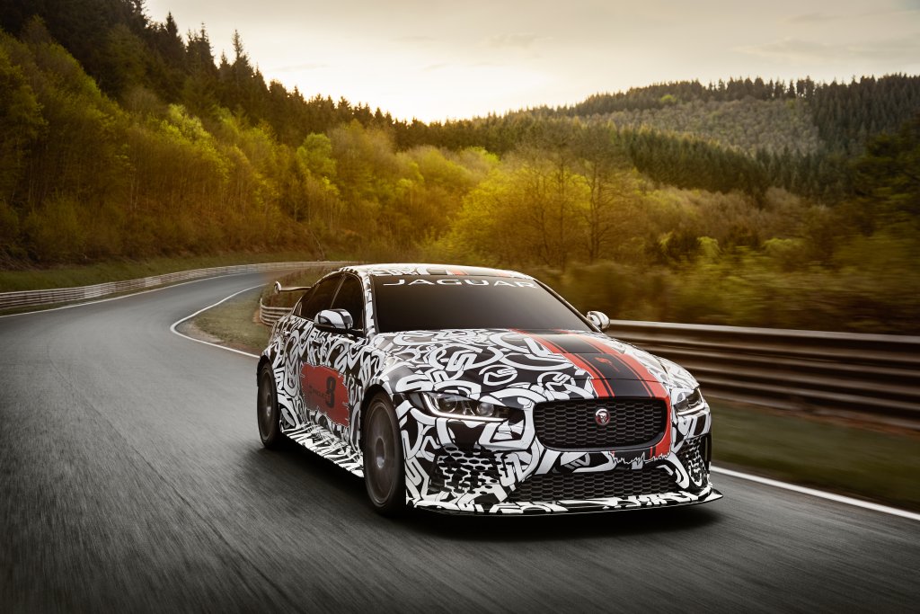 Jaguar XE SV Project 8 prototype testing Nurburgring