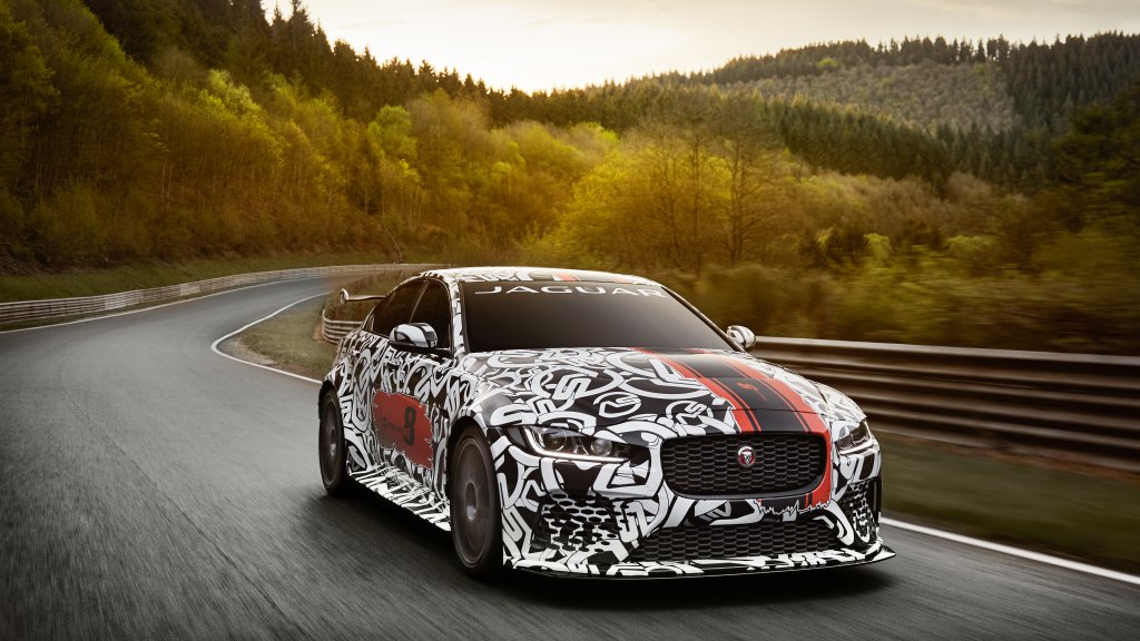 Jaguar XE SV Project 8 prototype testing Nurburgring
