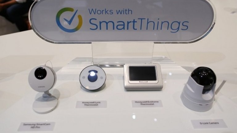 SmartThings работи с широк диапазон външни устройства на различни производители - камери, сензори и др. 