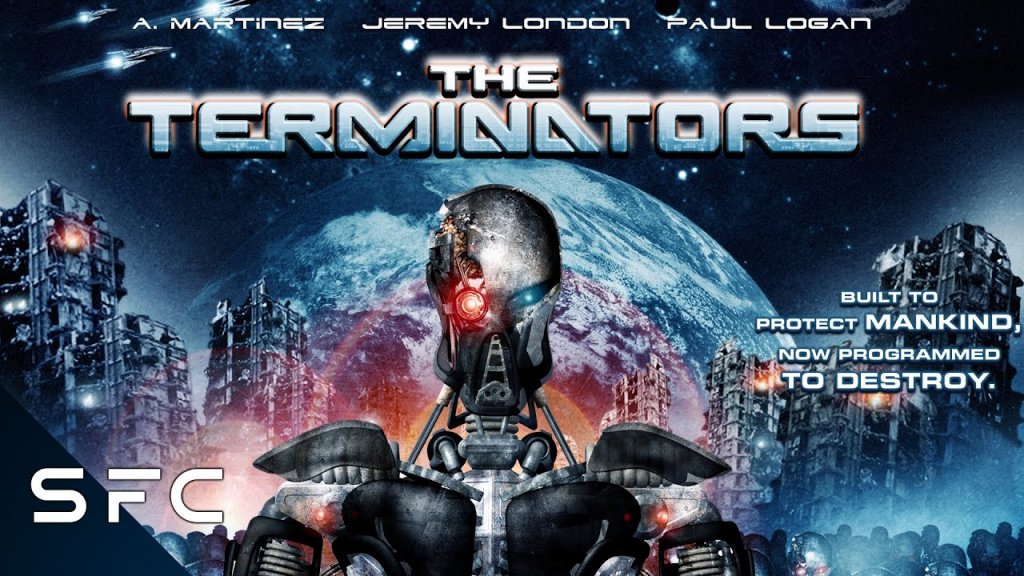 The Terminators (копие на „Терминатор“)
Действието тук се развива в неопределеното бъдеще, когато човечеството е разработило напреднала роботизирана технология с усъвършенстван изкуствен интелект. Това включва използването на кибернетични организми (или киборги) наречени TR-4 за различни цели. 
Но след като новият модел TR-5 препрограмира машините, те започват бунт срещу човечеството. Историята във филма е много оригинална. Не сме я гледали никъде другаде. Определено не и в „Терминатор“.