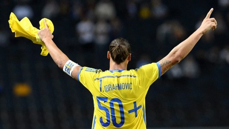 Ибрахимович е най-резултатният голмайстор с националната фланелка на Швеция.