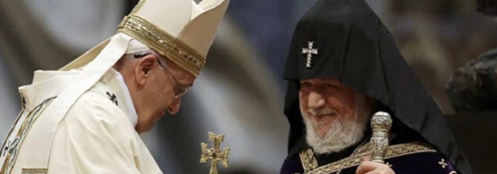 Pope Francis and the head of Armenia’s Orthodox church, Karekin II
