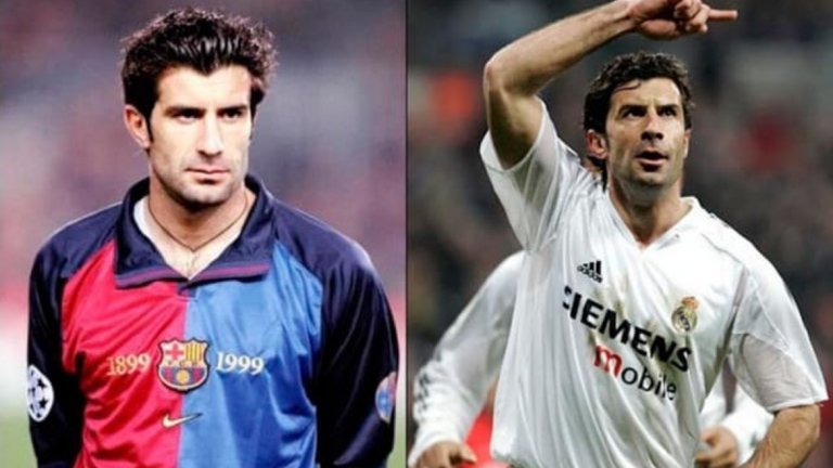 4. Луиш Фиго – 4 гола: 3 за Барселона и 1 за Реал Мадрид
Фиго бележи в цветовете на Барса на три пъри – при победа с 3:0 на „Кам Ноу“ през 1995/96, последвана от още един класически успех през 1997/98 и при равенство 2:2 през 1999/00. За Реал вкарва при победа с 2:0 през 2001/02.