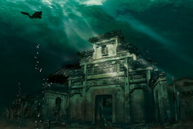 Подводен град в област Шиченг, Китай. От 53 години, град Шиченг, който е на 1300 години е под вода, след наводнение в района