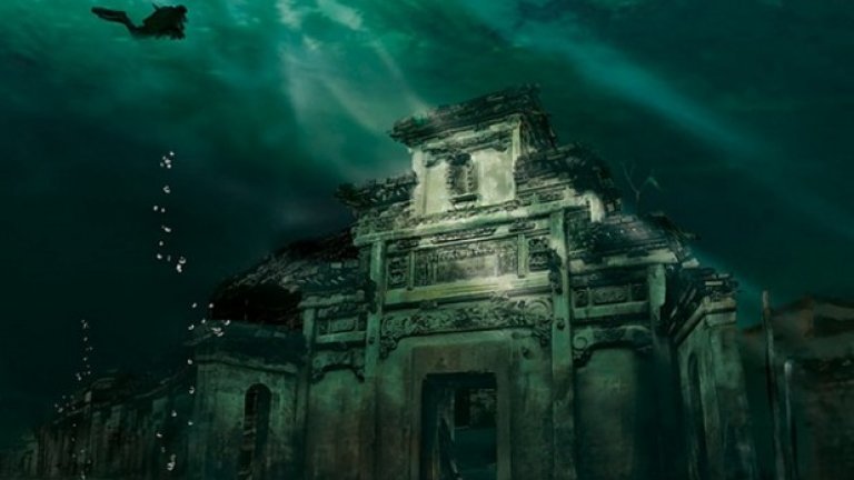 Подводен град в област Шиченг, Китай. От 53 години, град Шиченг, който е на 1300 години е под вода, след наводнение в района