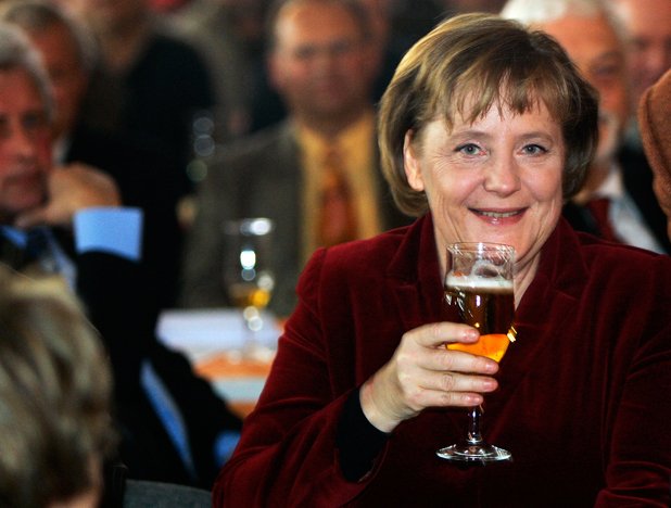 Г-жа Меркел знае какво да пие