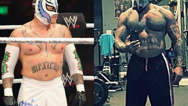 Рей Мистерио
Към края на кариерата си в WWE получаваше доста критики, че е неглижирал своята физика. Тялото му наистина не изглеждаше както преди, контузиите също му попречиха, а когато се появеше на ринга, изглеждаше неособено заинтересован. Все пак, след напускането на WWE той успя да си върне формата и неотдавна показа снимка, на която е заменил мазнините с мускули.