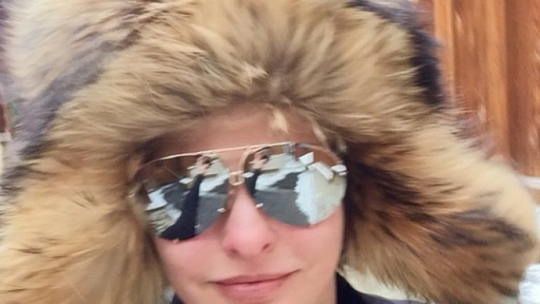 Линда Еванджелиста е на ски-ваканция в Юта.