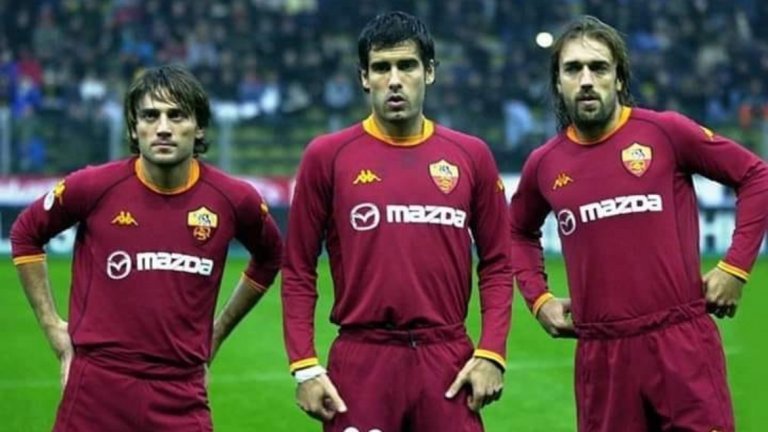 Класика от Рим – Винченцо Монтела, Пеп Гуардиола и Габриел Батистута в еипа на Рома.