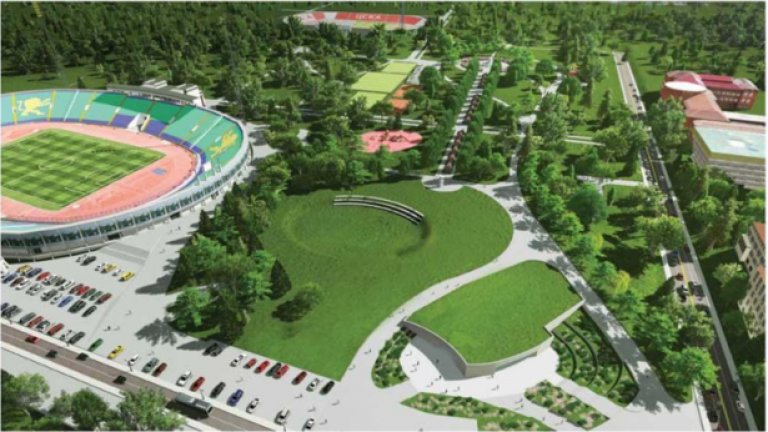 Така трябва да изглежда новият парк върху останките от стария стадион "Юнак" в Борисовата градина