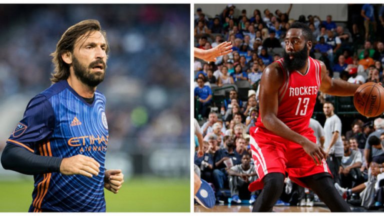 7. Андреа Пирло/Джеймс Хардън: Не само заради брадите, а заради това, че са толкова по-различни от останалите. Имат си собствен неподражаем стил, към който неизменно се придържат.