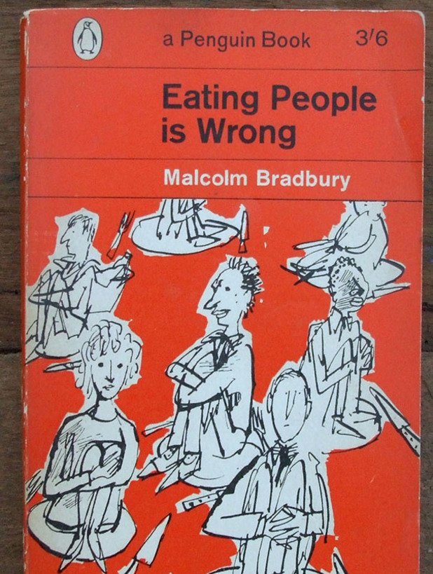 "Да ядеш хора е грешно" казва заглавието, а корицата го пресъздава доста буквално