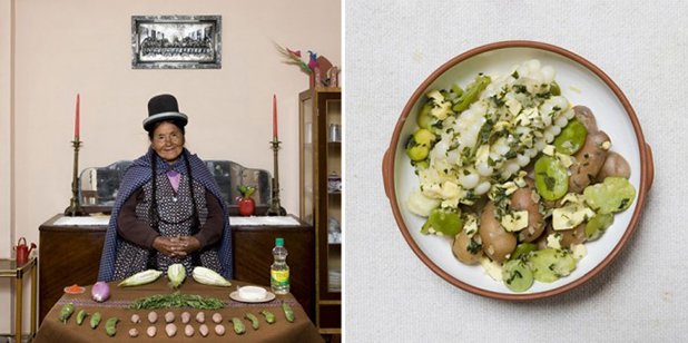 Боливия, супа от зеленчуци и сирене