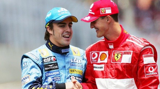 Фернандо Алонсо и Михаел Шумахер също имат световни титли с френските мотори