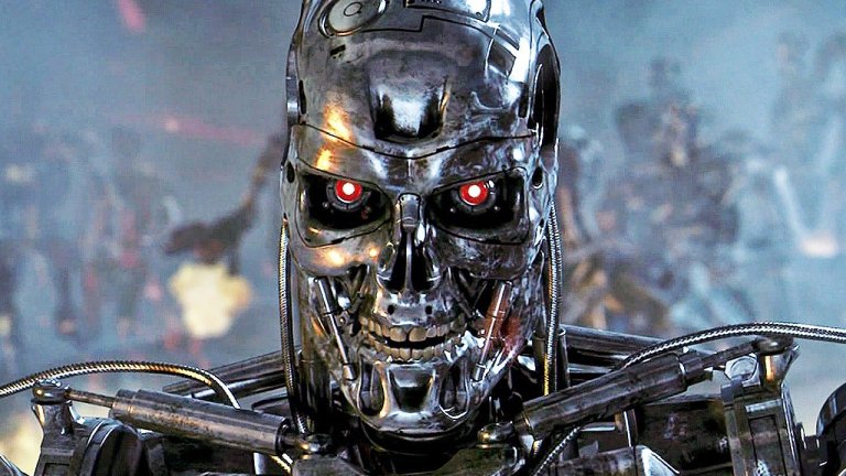 В сценариите на Камерън изкуственият интелект създава армия от роботи-убийци, които да ликвидират преживелите ядрената война хора.