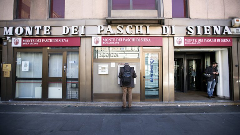Най-старата банка на Апенините Monte dei Paschi di Siena е обявена за еталон за лоши кредити 