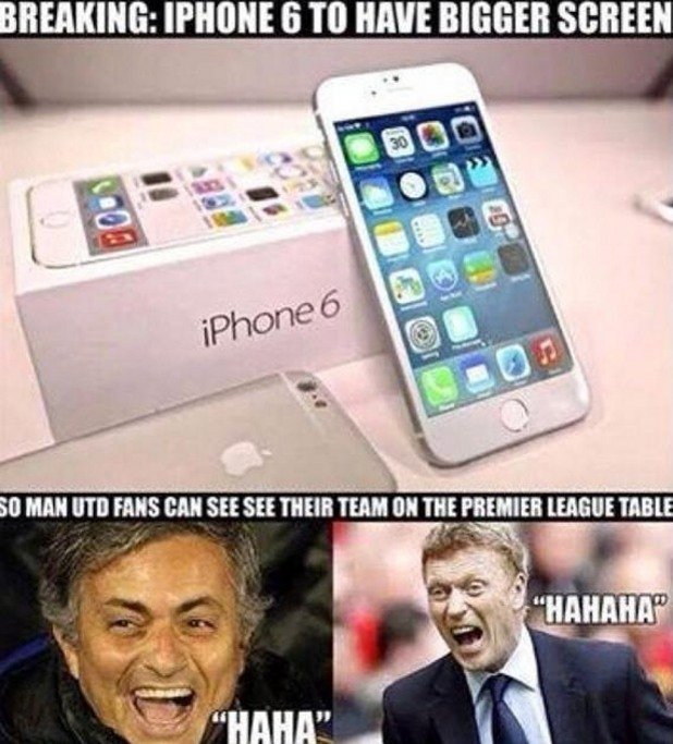 @chelseafcallin  
iPhone ще има по-голям дисплей, за да може феновете на Манчестър Юнайтед да виждат отбора си в класирането на Шампионска Лига