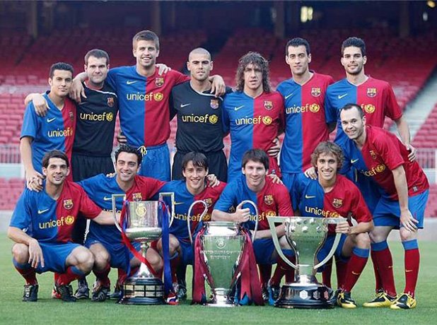 Ето ги героите от този каталунски тим с трите най-важни купи: Шампиони на Испания и Европа, както и носители на Купата на Краля.
