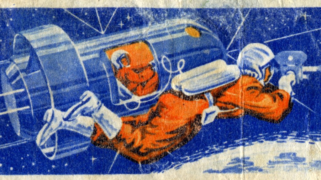 Soviet_Union-1965-Stamp-0.10._Voskhod-2._First_Spacewalk
