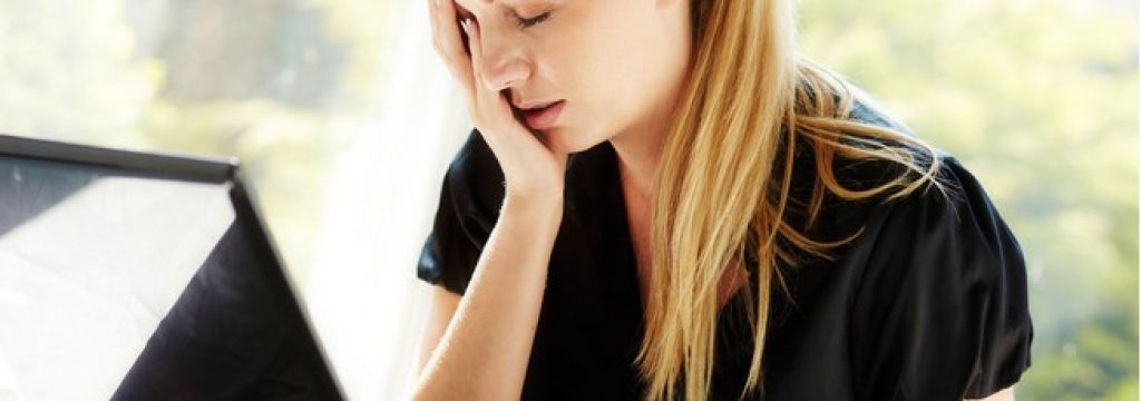 woman stress work