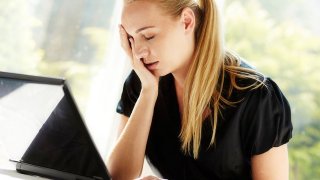 woman stress work