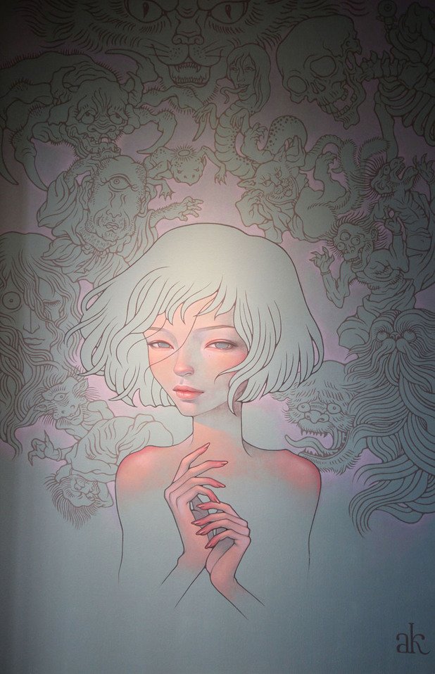 Одри Кавазаки (Audrey Kawasaki) е сред най-известните калифорнийски художнички