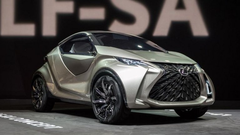 Lexus LF-SA
Lexus има амбиция да напусне Северна Америка и да покори глобалния пазар на луксозни автомобили, а за тази цел ще има нужда от по-компактни и икономични модели. И тъй като малките коли са вече приемливи на луксозния пазар, концептуалният LF-SA е стъпка в тази посока. Освен това, бъдещият сериен модел ще може да се намеси и в растящите продажби на кросоувъри, макар и да е с 2+2 места.