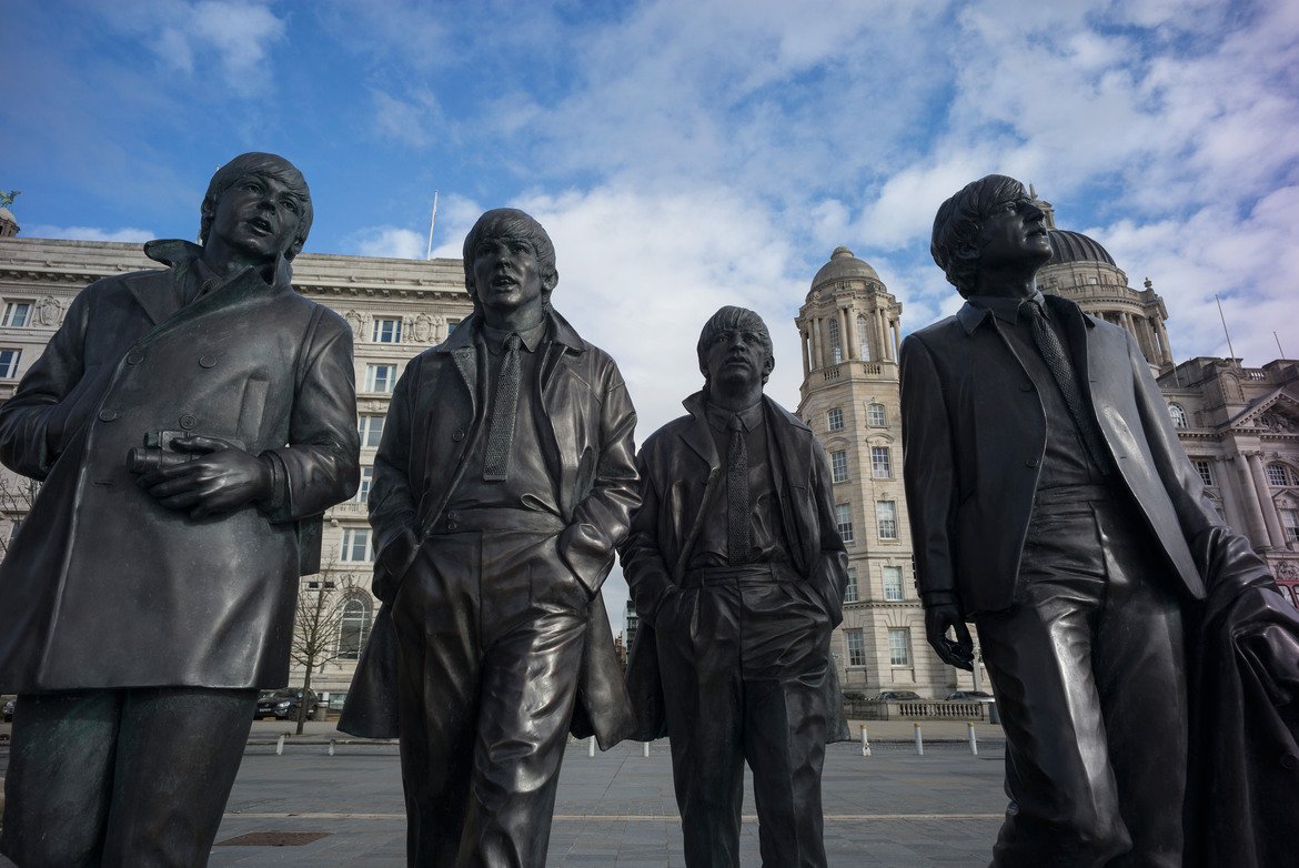 Ливърпул, Англия (The Beatles) - паметникът на ливърпулската четворка в града