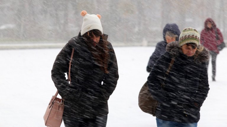 Жълт код за снеговалежи има в 4 области в Северна България