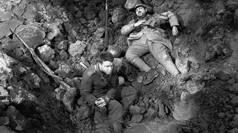All Quiet on the Western Front / ”На Западния фронт нищо ново”
Това е основоположникът на всички антивоенни филми, базиран на едноименния безсмъртен роман от Ерих Мария Ремарк. Разглежда войната от немската перспектива и следва пътя на младия Пол Баумер, който е надъхан да стане доброволец от своя учител с романтични истории за чест и дълг към родината. Когато обаче отива на фронта, се среща с гротескната реалност на ужас, смърт и лудост. 
Самият филм от 1930 г. изпреварва времето си с близо десетилетие във всяко едно отношение и показва на зрителите войната по брутален и непознат дотогава начин.