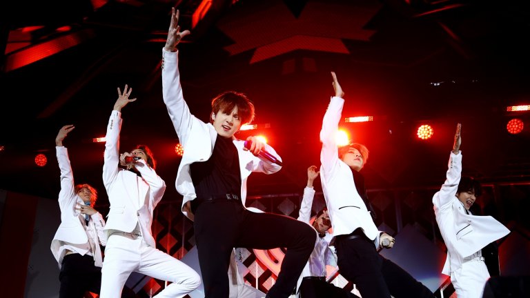 Въпреки че в момента името BTS е сред най-популярните на музикалната сцена, първоначално е имало предложения групата да се казва Big Kidz или Young Nation. Сегашното име първоначално e абревиатура на корейска фраза, която се превежда като „Бронираните бойскаути“.
През 2017 г. е взето решението BTS да е съкращение и на "Beyond The Scene" като част от промяната в идентичността на бранда.