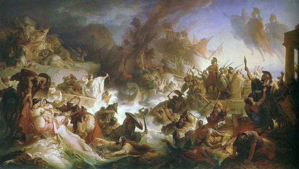 Kaulbach,_Wilhelm_von_-_Die_Seeschlacht_bei_Salamis_-_1868