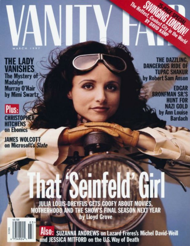 Джулия Луис-Драйфус, номинирана за най-добра комедийна актриса, се появява на корицата на Vanity Fair още през 1997-а