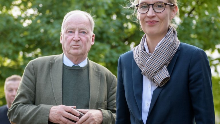 Александер Гауланд и Алис Вайдел са т.нар. Spitzenkandidaten (водещи кандидати) на популистката "Алтернатива за Германия", първата крайно-дясна партия, която успя да си проправи път до Бундестага от 1961 г. насам