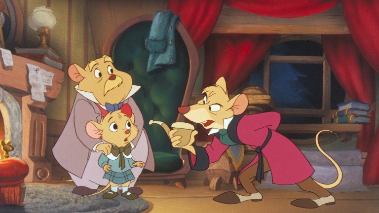 9. The Great Mouse Detective / "Базил, великият мишок детектив" (1986 г.) 
Мишката, която спаси "Дисни" от фалит. И не, не е Мики Маус, а Базил мишока  - детектив, който се появява на екран след голямото фиаско от 1995 г. с мрачното фентъзи "Черния казан". Тогава, подлъгани по възхода на мрачните истории за мечове и магия, "Дисни" създават подобна история, която обаче не се харесва изобщо на зрителите. 
Вместо да се насочат към дъното, от студиото пускат един уж последен филм  - жива и весела история за мишка детектив с много музика, номера в стил "Бродуей" и талантлив авторски екип, която успява да задържи светлините пуснати.