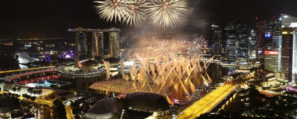 Сингапур в новогодишната нощ
