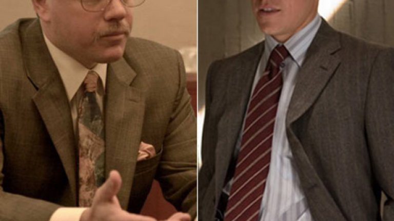Мат Деймън - слабичък във филма на Скорсезе "От другата страна" (2006 година) - вдясно - и доста по-едър в The Informant! от 2009 година. Преди - 75 кг., след  - 91 кг. За да качи килограмите Деймън се е хранел чудовищно: стекове, Доритос, бира и бургери. Наградата? Номинация за "Златен глобус" за най-добър актьор