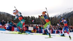 Българската щафета остана 12-та в биатлона при жените, френската доминация продължава