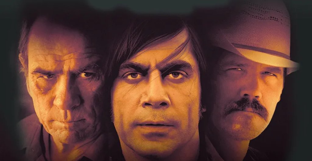 6. “Няма място за старите кучета” (2007 г.) реж. братята Коен
Историята проследява ветеран от Виетнамската война, който попада на торба с пари след провалена сделка с наркотици. Но решавайки да вземе парите, той се превръща в мишена за безмилостен убиец, който тръгва по петите му.