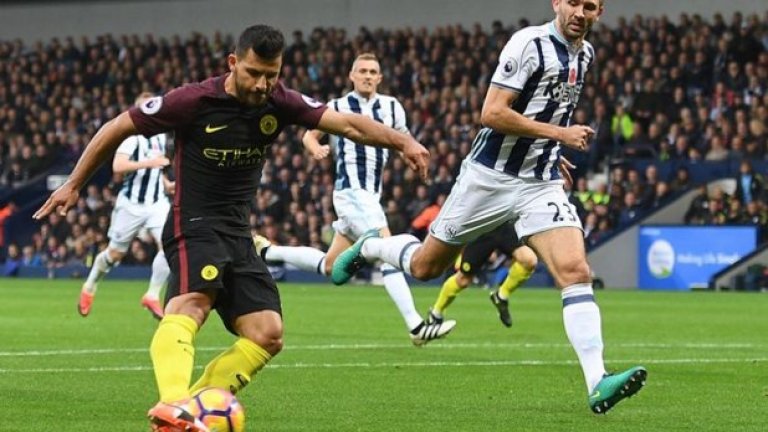 5. Сити се върна на победния път, а Уест Бромич са големите любимци на Агуеро
Гуардиола бе под огромно напрежение, но Манчестър Сити най-после победи. Агуеро има 7 попадения в 9 мача срещу Уест Бромич и "дроздовете" определено са след любимите му тимове.