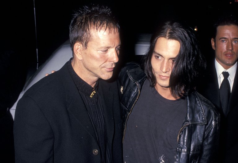 Мики Рурк и Джони Деп през 1994 г.