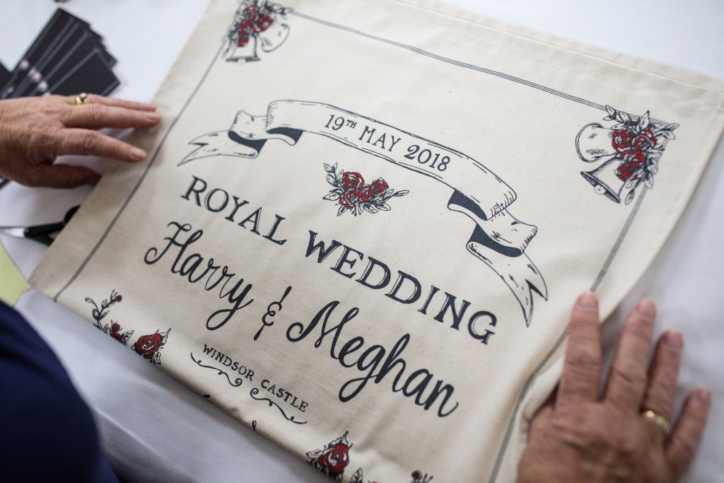 Commemorative Tea Towels Are Printed Ahead Of The Royal Wedding
