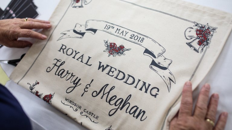 Commemorative Tea Towels Are Printed Ahead Of The Royal Wedding